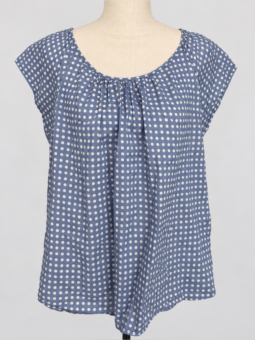 Tommy Hilfiger Women’s Blue Polka Dot Blouse Size XL